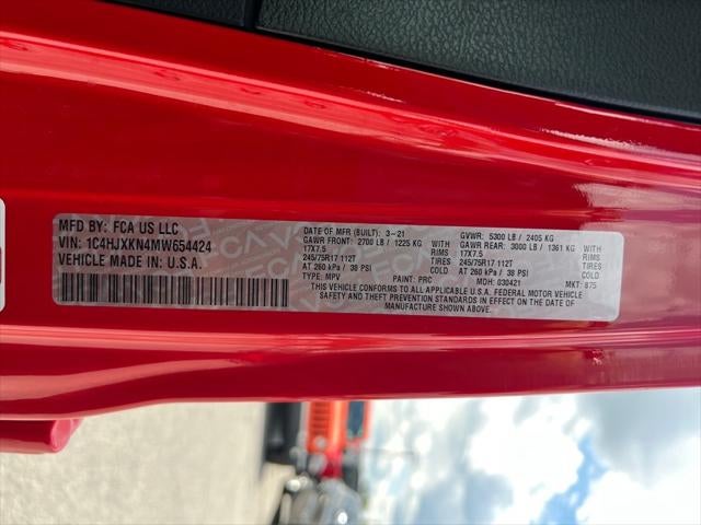 2021 Jeep Wrangler Unlimited Sport RHD 4x4